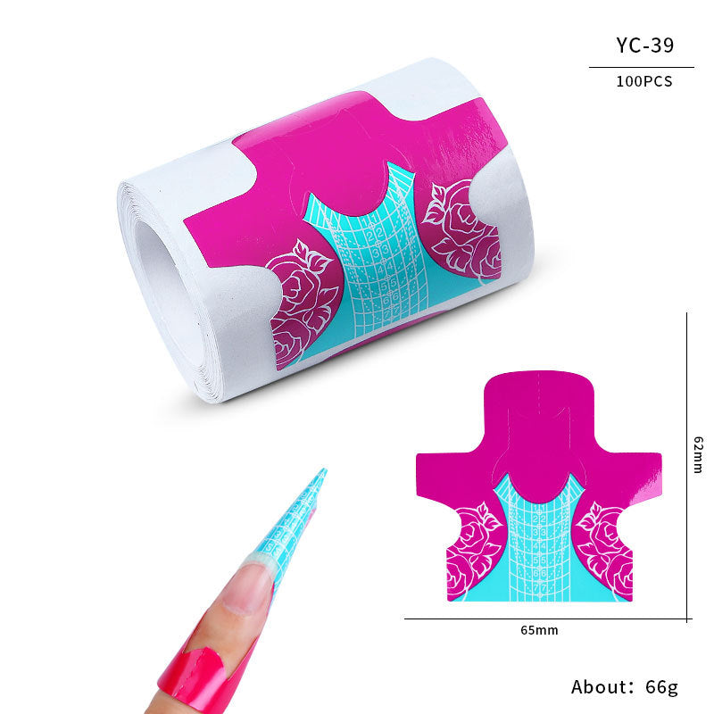Nail art extension professional paper nail form100pcs