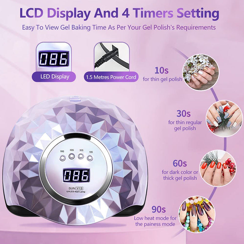 Powerful 60 LEDs LED Nail Lamp with LCD Display And 4 Timers Setting