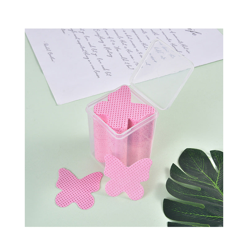 200PCS Nail Polish Remover Cotton Pad Butterfly Flower Shape Lint Free Nail Wipes