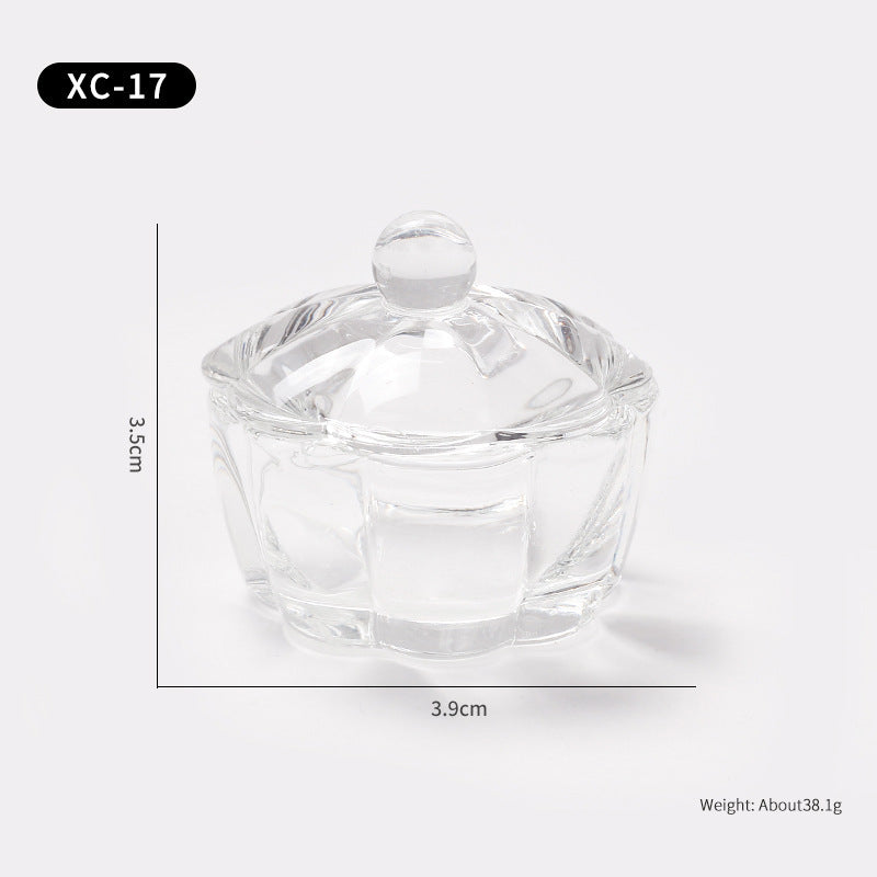 Multi-shaped Nail Art Acrylic Liquid Power Dappen Dish with Lid