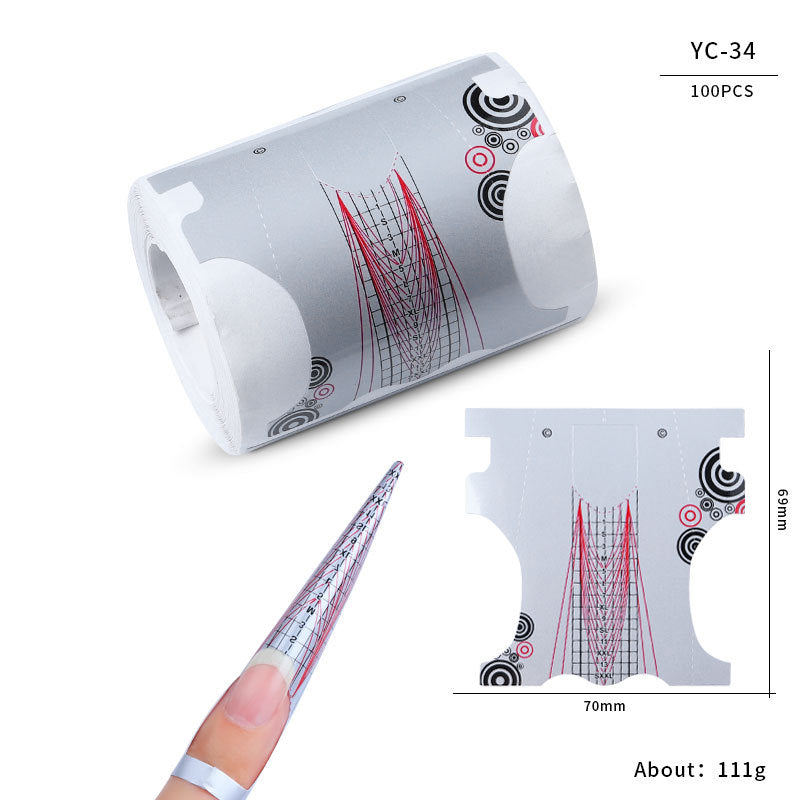Nail art extension professional paper nail form100pcs