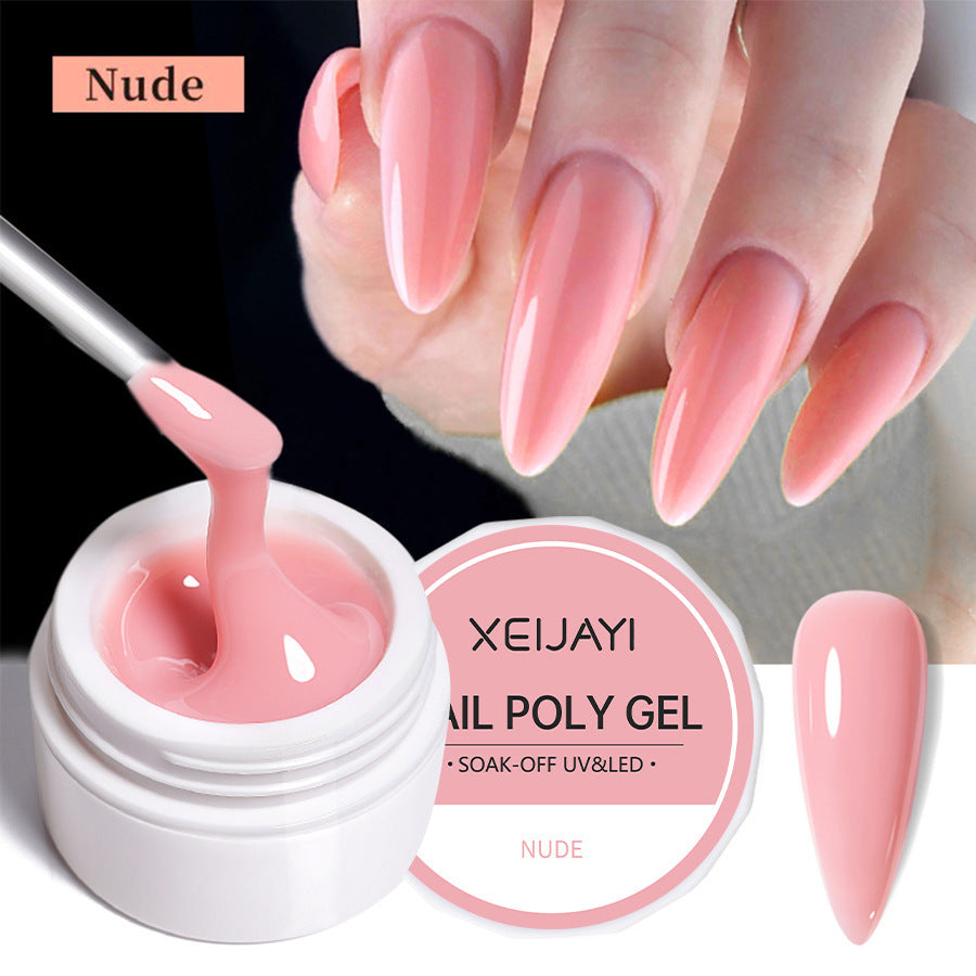 XEIJAYI 18 Colors Crystal Nail Poly Gel UV Phototherapy Glue 8g