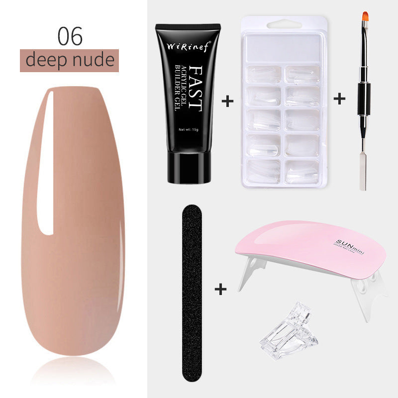 6 PCS Poly Extension Gel Nail Kit 15ml