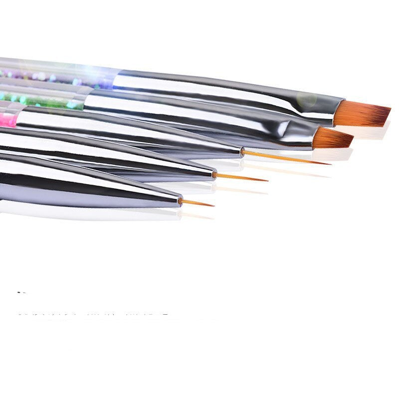 5Pcs/Set 2 in 1 Double Head Nail Art Dotting Pen Liner Brushes