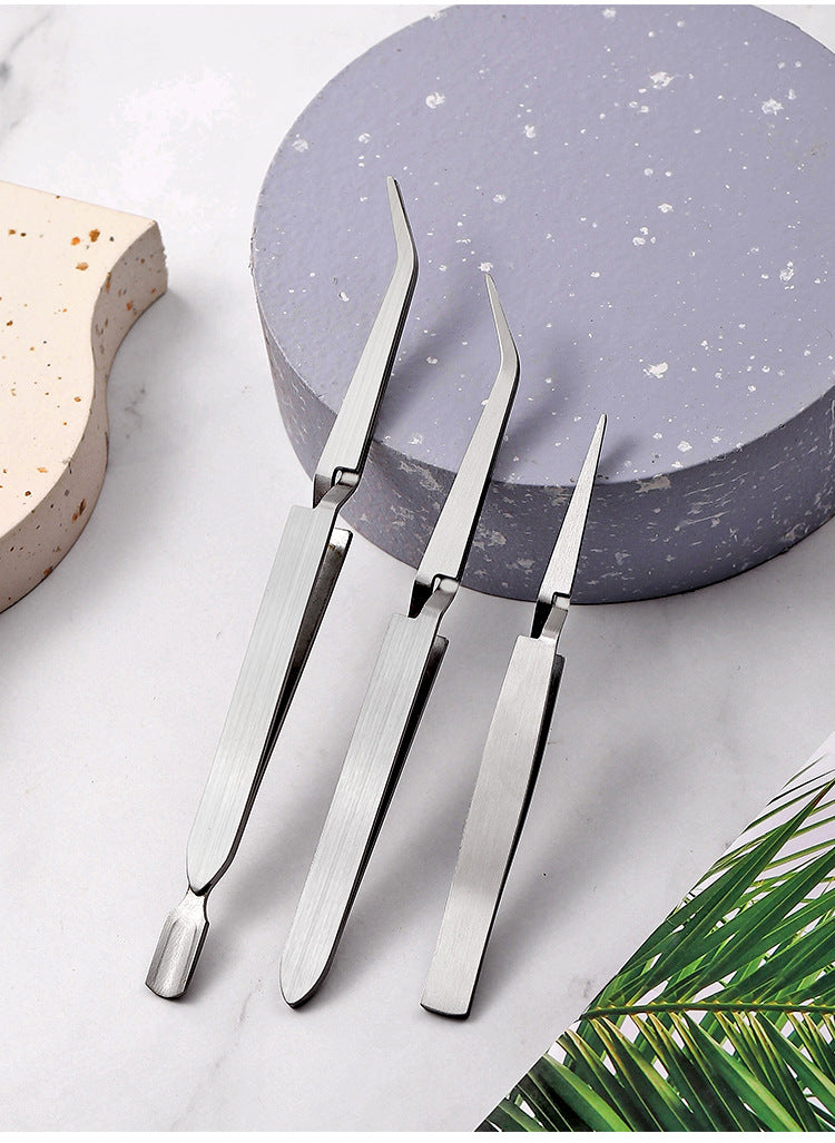 7 Style Craft Tweezers Cross Locking Craft Stainless Steel Soft Grip