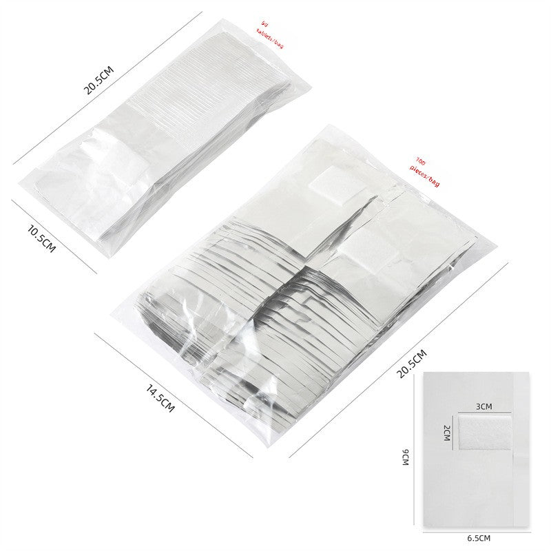 50/100 PCS Nail Polish Remover Gel Nail Foil Wraps Aluminium Soak Off Foils Cotton Pads