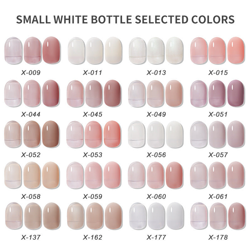 XEIJAYI UV GEL Nail Polish Nude Pink White Brown Ice Milk Colors Salon Gel Manicure Diy At Home Nail Art 7.3ml (0.25Fl. Oz)/pcs