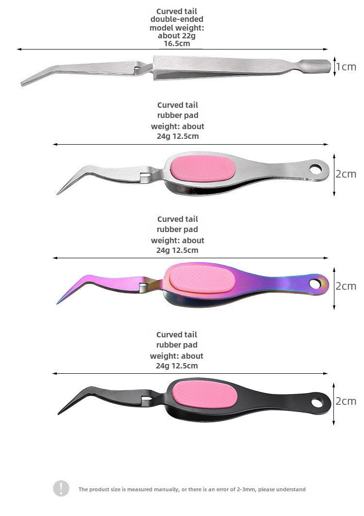 7 Style Craft Tweezers Cross Locking Craft Stainless Steel Soft Grip