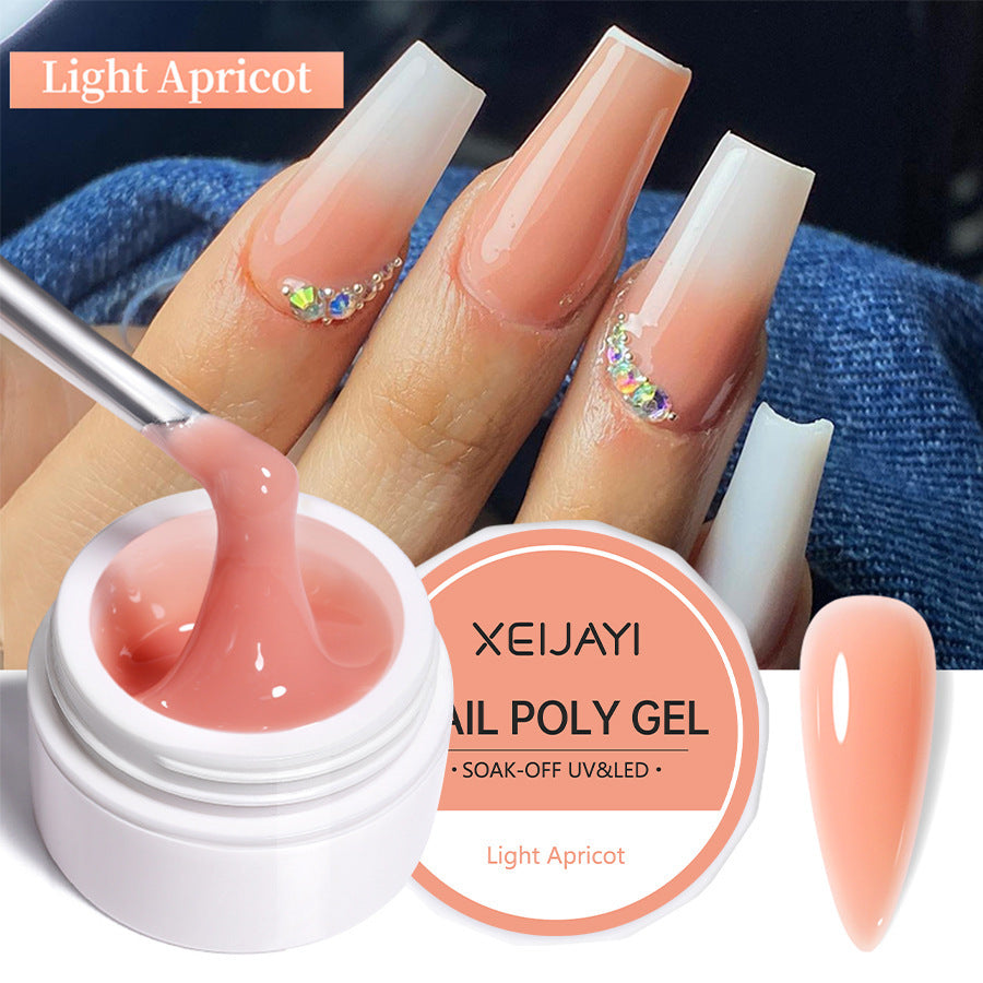 XEIJAYI 18 Colors Crystal Nail Poly Gel UV Phototherapy Glue 8g