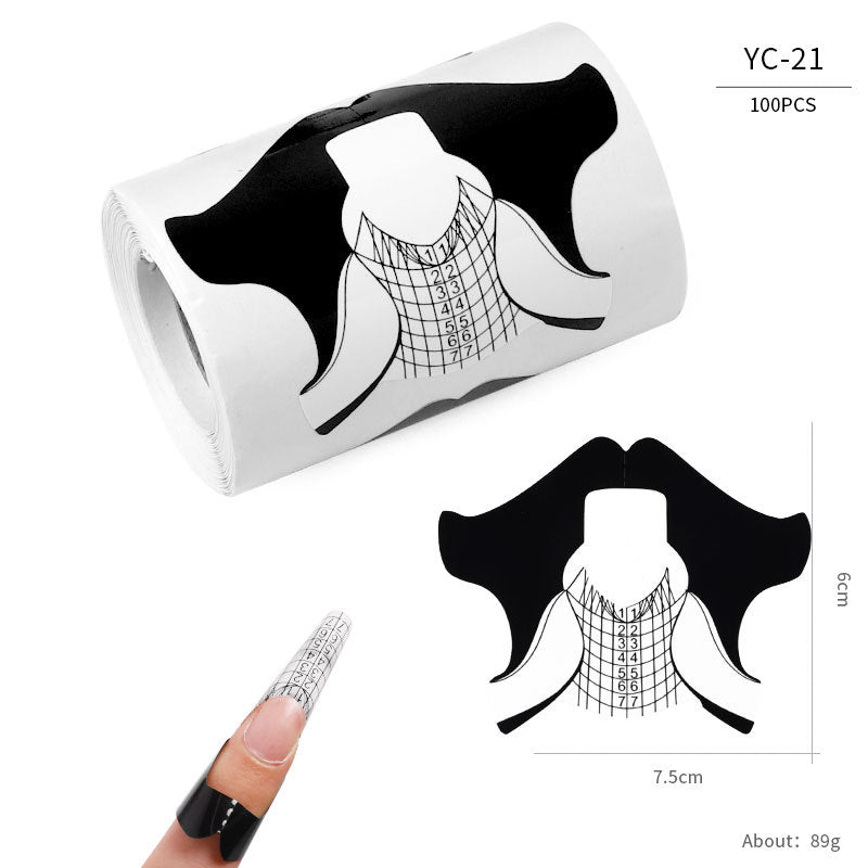 Nail art extension professional paper nail form100pcs