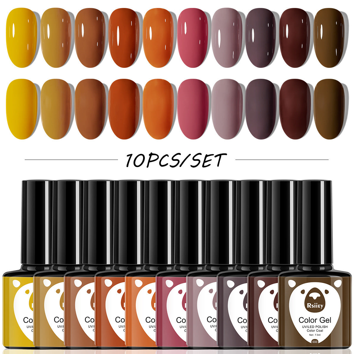 Christmas 10 Colors Nail Gel Polish Set Popular Nude Red Green Gold Silver Glitter Nail Polish Salon Gel Manicure Diy At Home Nail Art 7.3ml*10colors/set