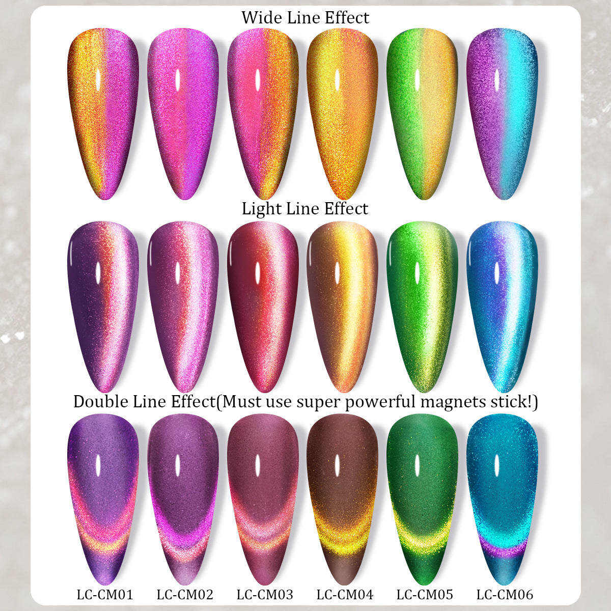 Double Light Cat's Eye Nail Polish Purple Red Green Blue Brown Pink Autumn and Winter Colors Salon Gel Manicure Diy At Home Nail Art Gift For Women Girl(10ml/0.3fl.oz)