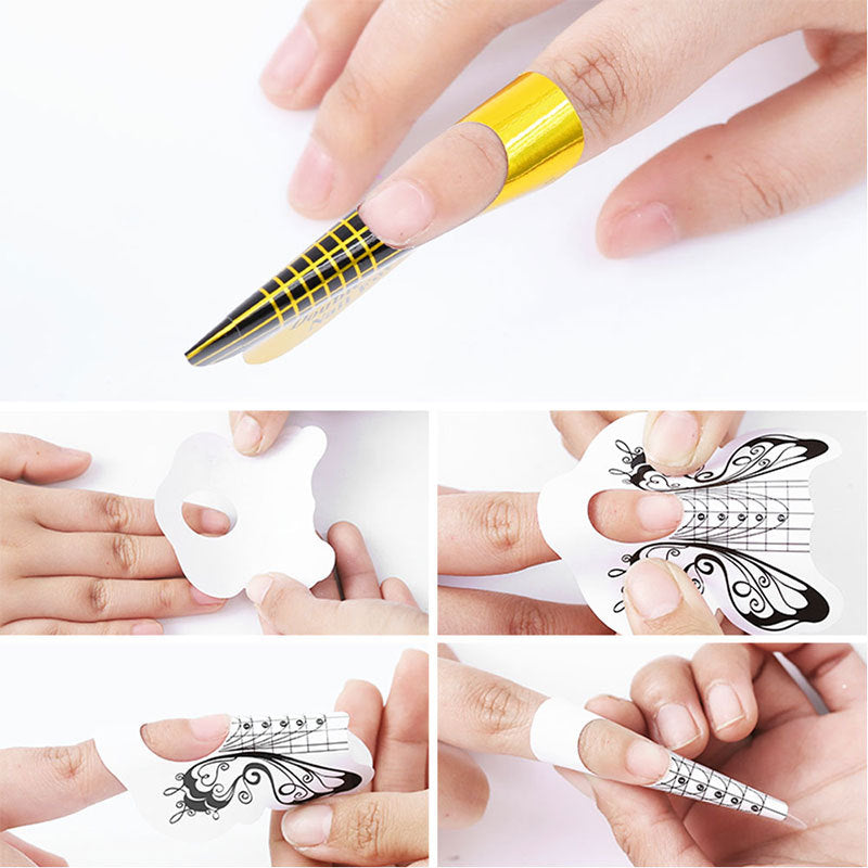 Nail art extension professional paper nail form100pcs