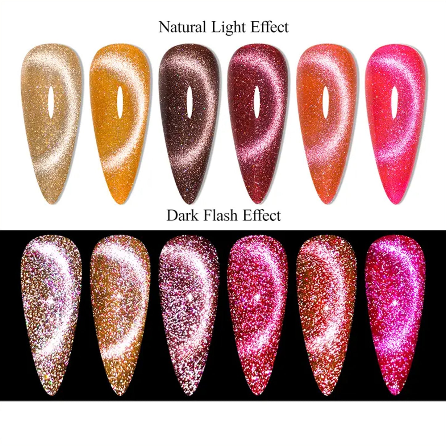 Amber Cat's Eye Gel Polish 6 Colors 10ml/PCs