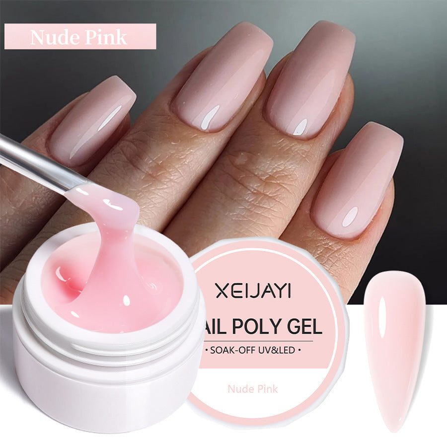 XEIJAYI 18 Colors Crystal Nail Poly Gel UV Phototherapy Glue 8g