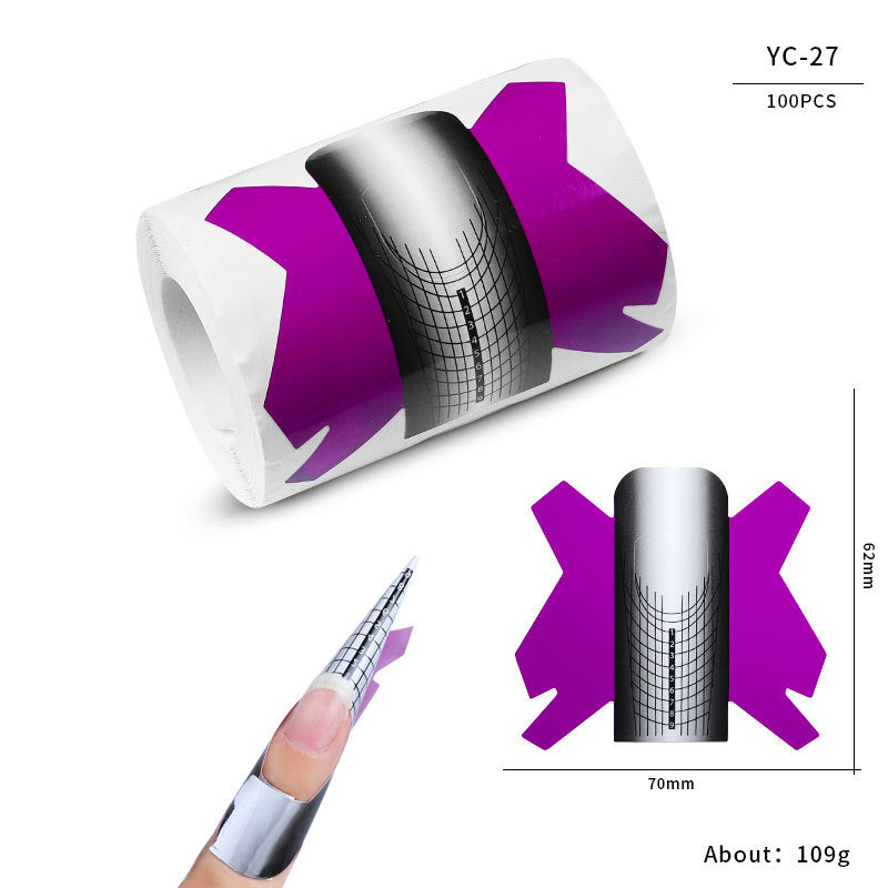 Nail art extension professional paper nail form100pcs