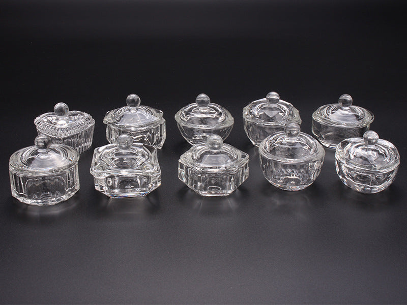 Multi-shaped Nail Art Acrylic Liquid Power Dappen Dish with Lid