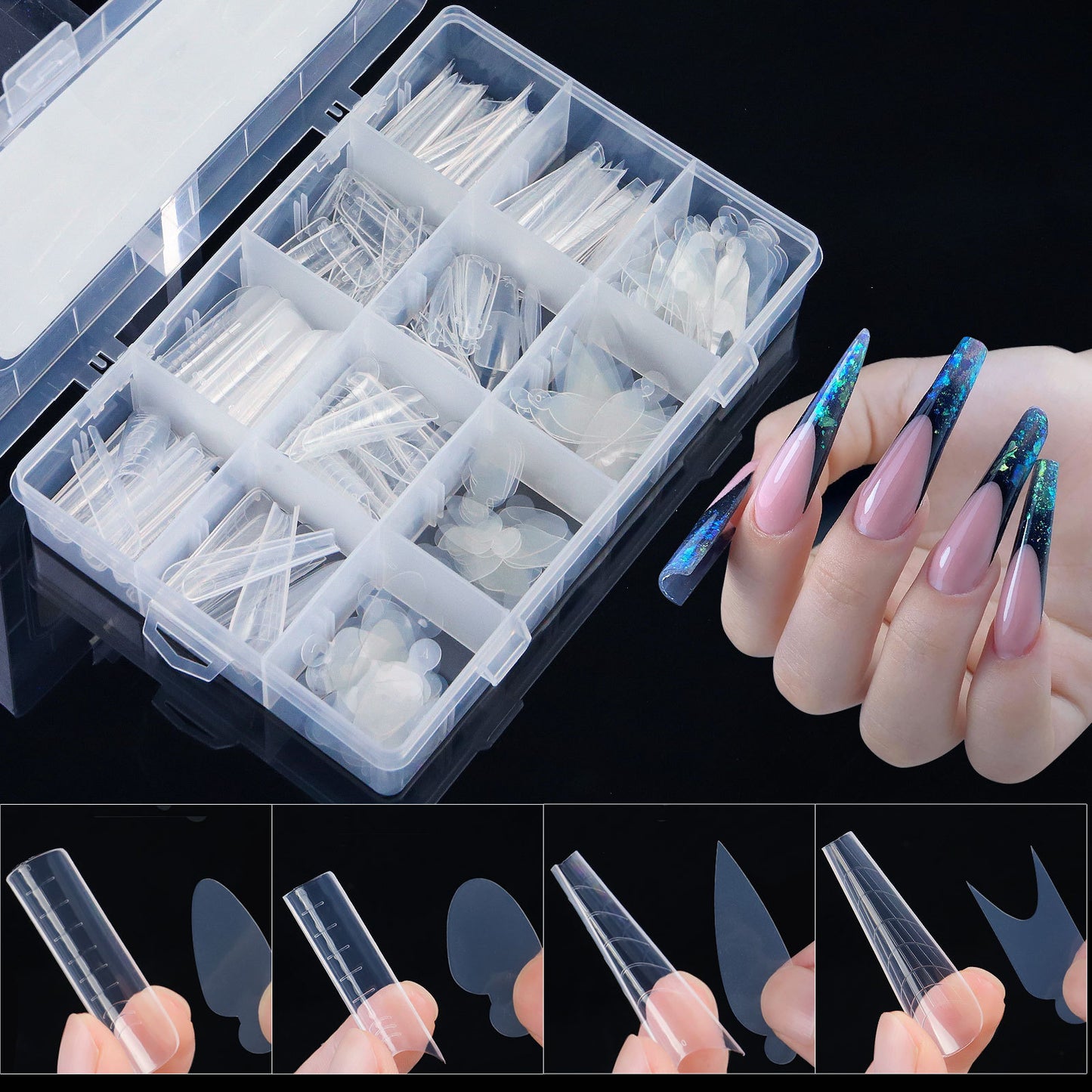 288pcs Polygel Nail Forms