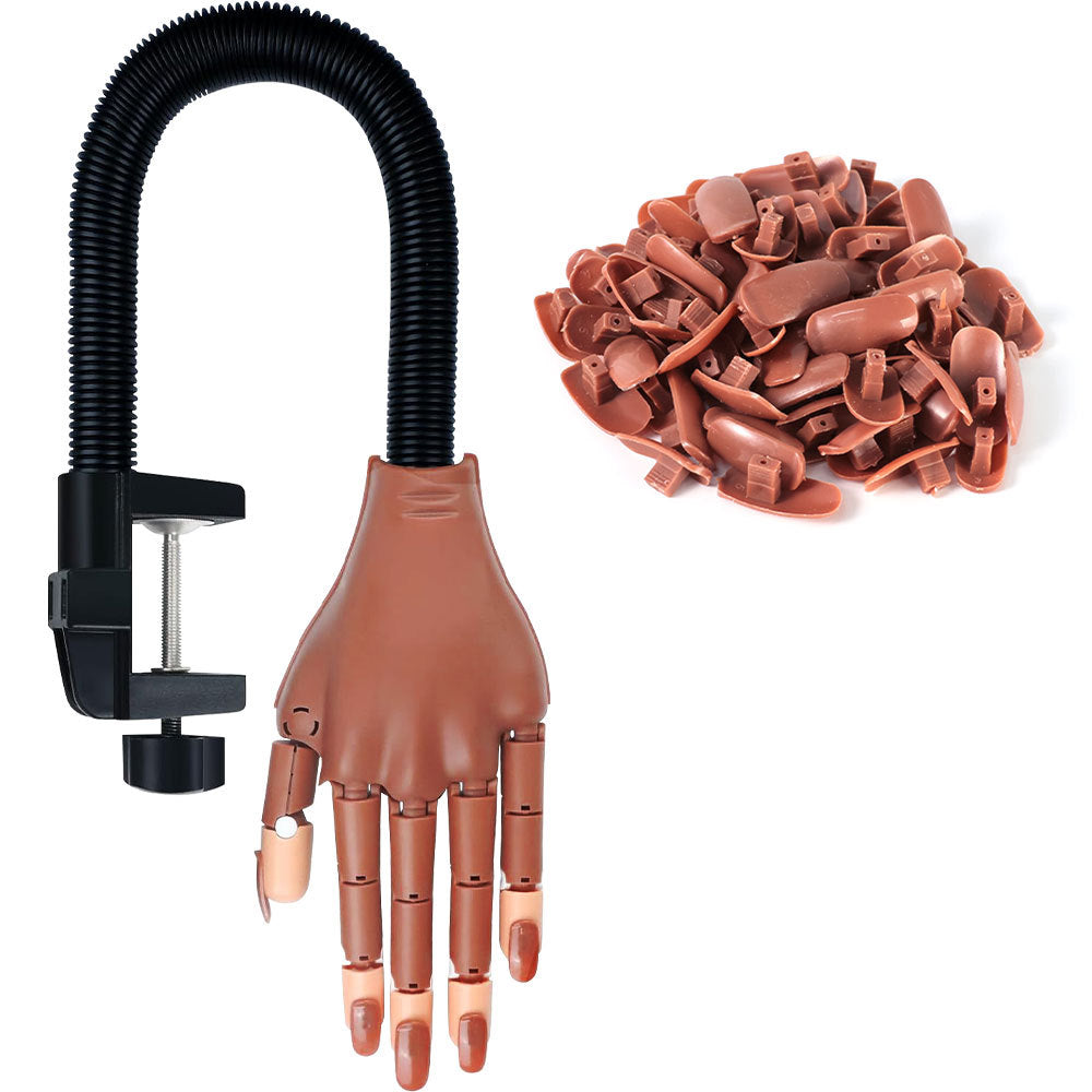 Flexible Moveable Practice Hand for Acrylic Nails