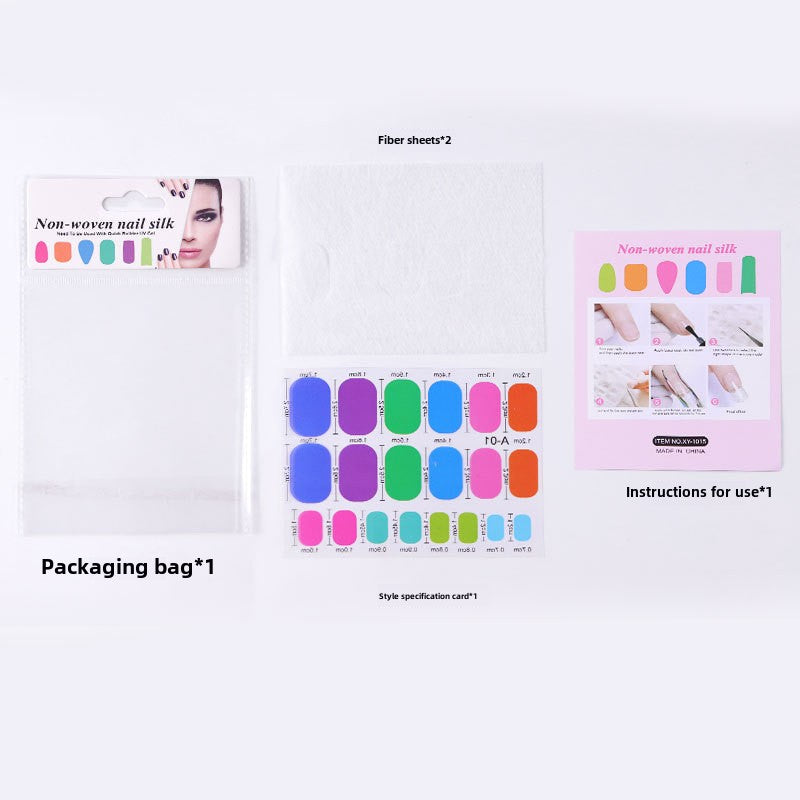 2pcs/Bag Non-woven Nail Silk Nail Extension Fiber Nail Kits