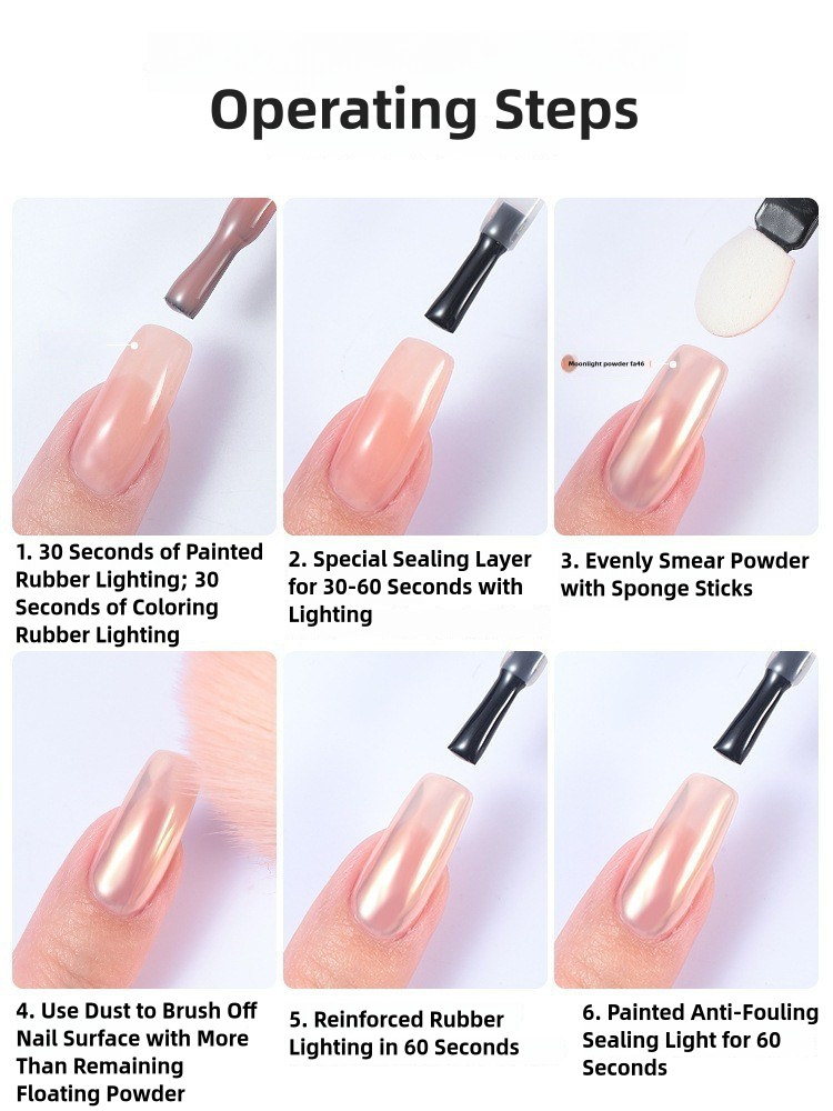 Magic White Moonlight Effect Pearl Chrome Nail 0.3g/0.5g