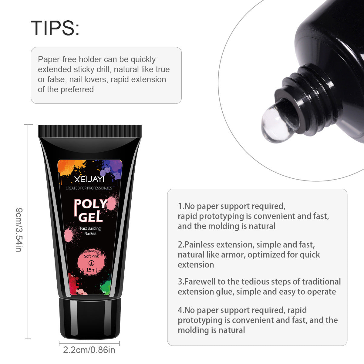 XEIJAYI Poly Gel 15ML*3Colors Set