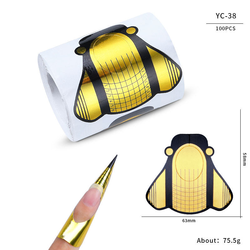 Nail art extension professional paper nail form100pcs