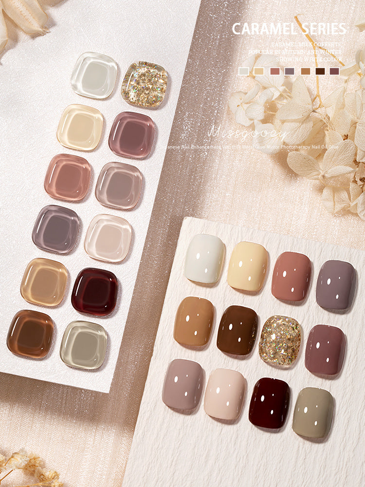 Miss Gooey 36 Colors Caramel Latte Gel Nail Polish Kit 10ml/pcs (with Display Board)