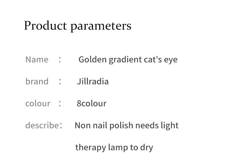 Gold Gradient Cat Eye Gel Nail Polish