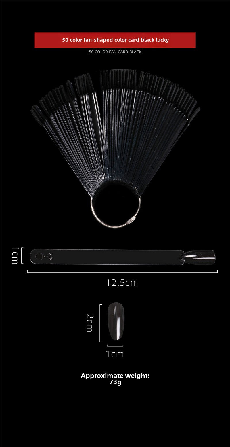 Multiple Styles Clear & Nature Nail Swatch Sticks Nail Display Card