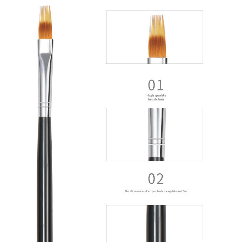 Nail Ombre Brush with Wood Handle