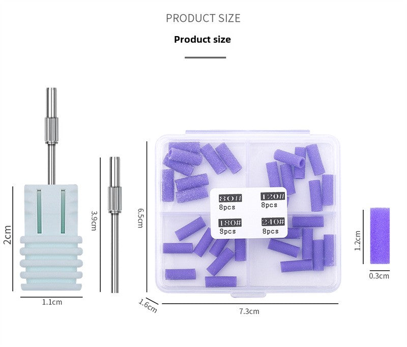 32 PCS Professional Small Sanding Bands 3.1mm Gel Nail Removal Tool
