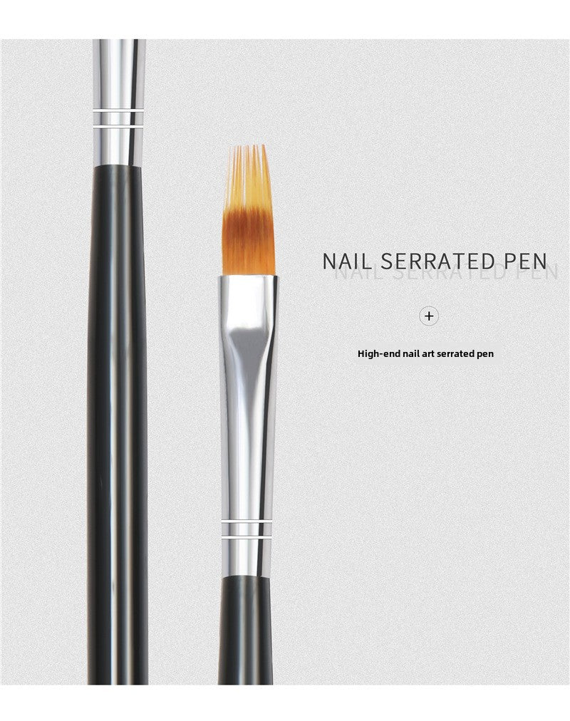 Nail Ombre Brush with Wood Handle