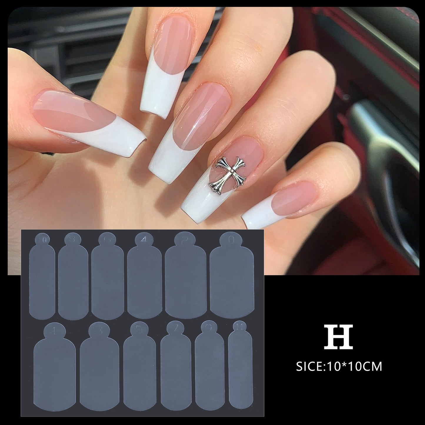 1 Sheet Nail Forms Mould Sticker 12pcs
