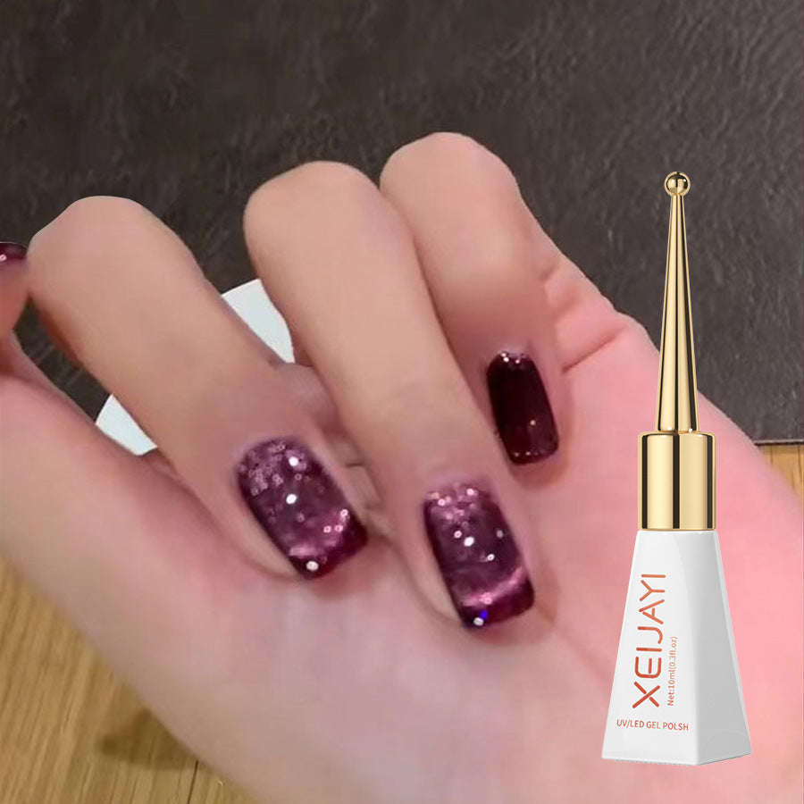 Cat's Eye Gel Polish Grape Purple UV Gel Polish Salon Gel Manicure Diy At Home Nail Art 10ml/0.3fl.oz