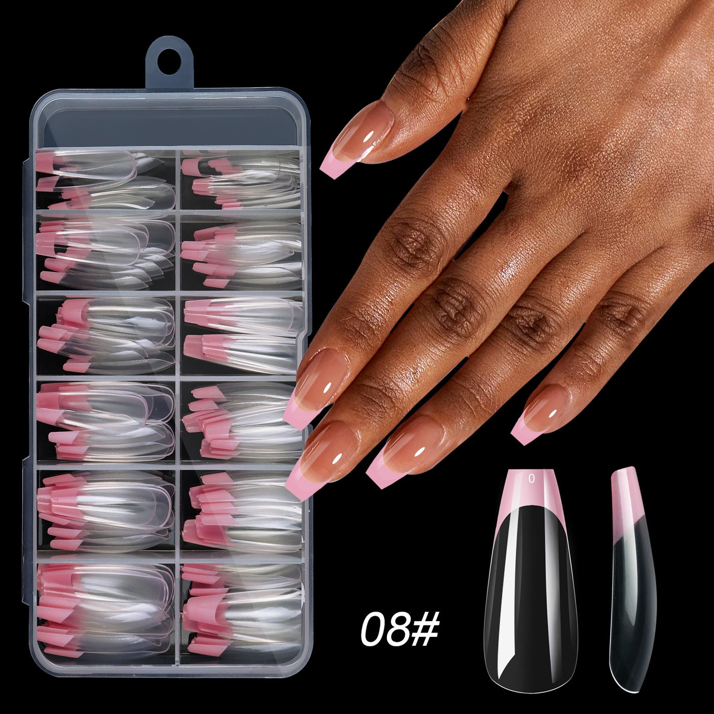 120 PCS French Tip Press On Nails