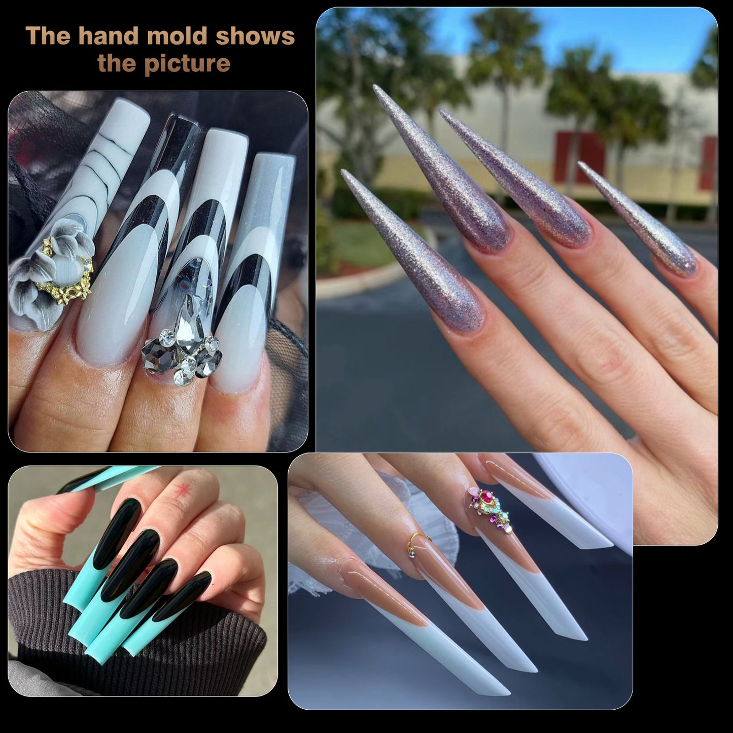 12 Type Dual Nail Forms for Polygel 288pcs