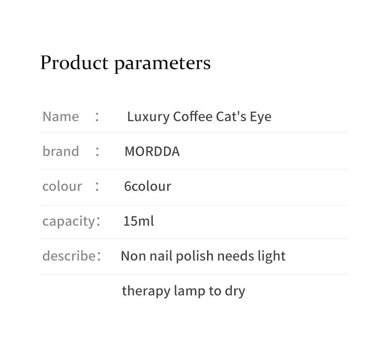 Luxury Coffee Cat Eye Gel Nail Polish
