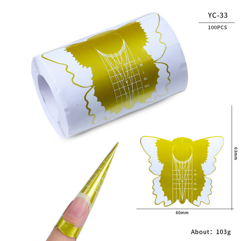 Nail art extension professional paper nail form100pcs