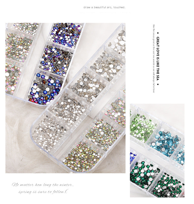Nail Art Rhinestone Kits Flatback Colorful Rhinestones Crystals AB
