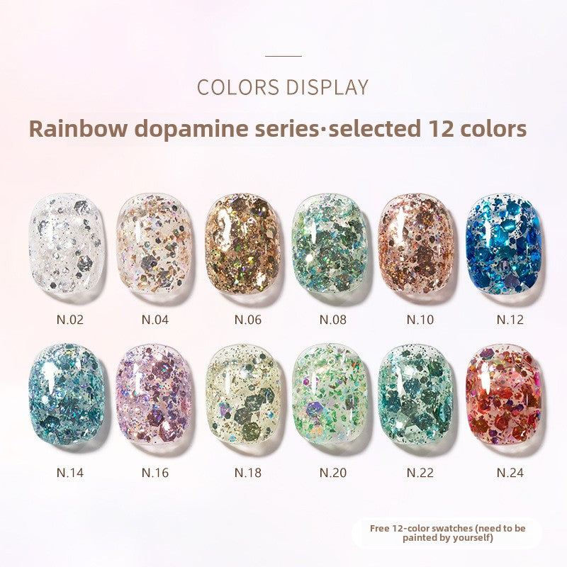 Miss Gooey 24 Colors Rainbow Gel Nail Polish Kit 8ml/pcs (with Display Board)