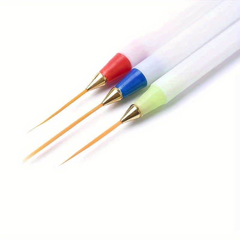 3pcs/set Professional Fine Drawing Striping Liner Gel UV Manicure Tool