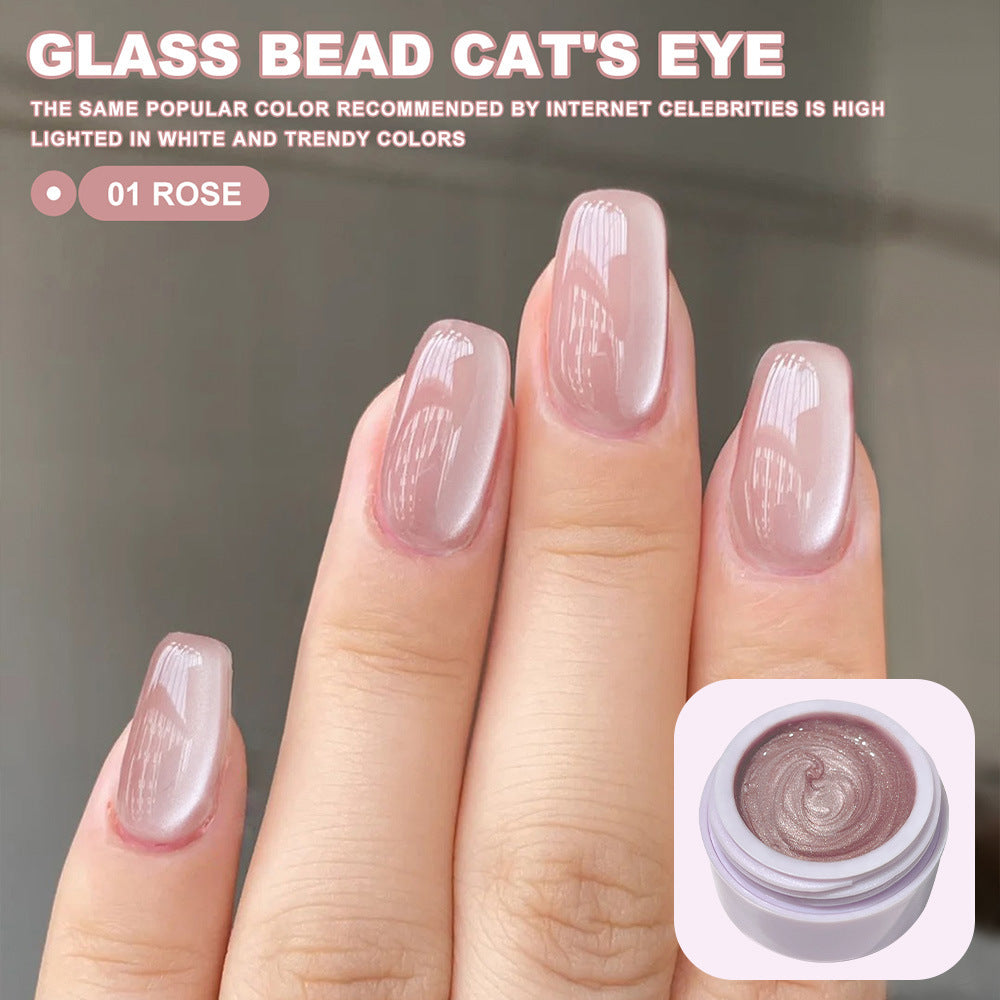 Cat's Eye UV Gel Nail Polish Pink Ice Blue Yellow Nude Purple Moonlight Colors Gel Nail Polish Set Of 7 Colors Gel Polish Kit Salon Gel Manicure Diy At Home Nail Art (5ml/pcs)