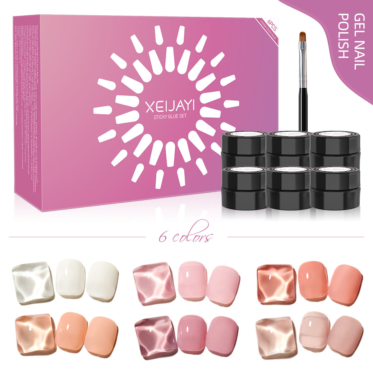 Gel Polish Kit 6 Colors 5ml/pcs