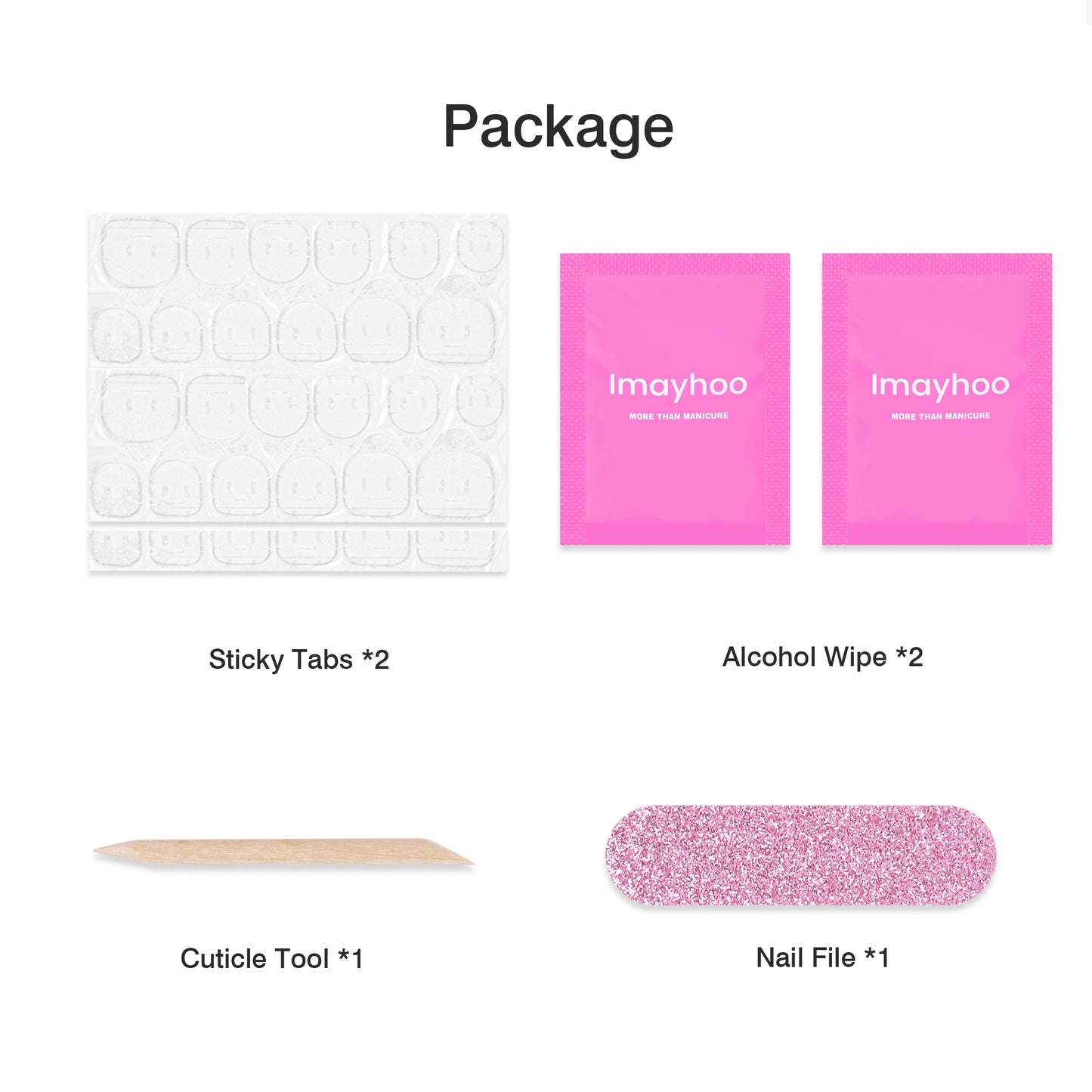 Imayhoo Almond-Medium Nail-Pink (10pcs) OMGXX0171