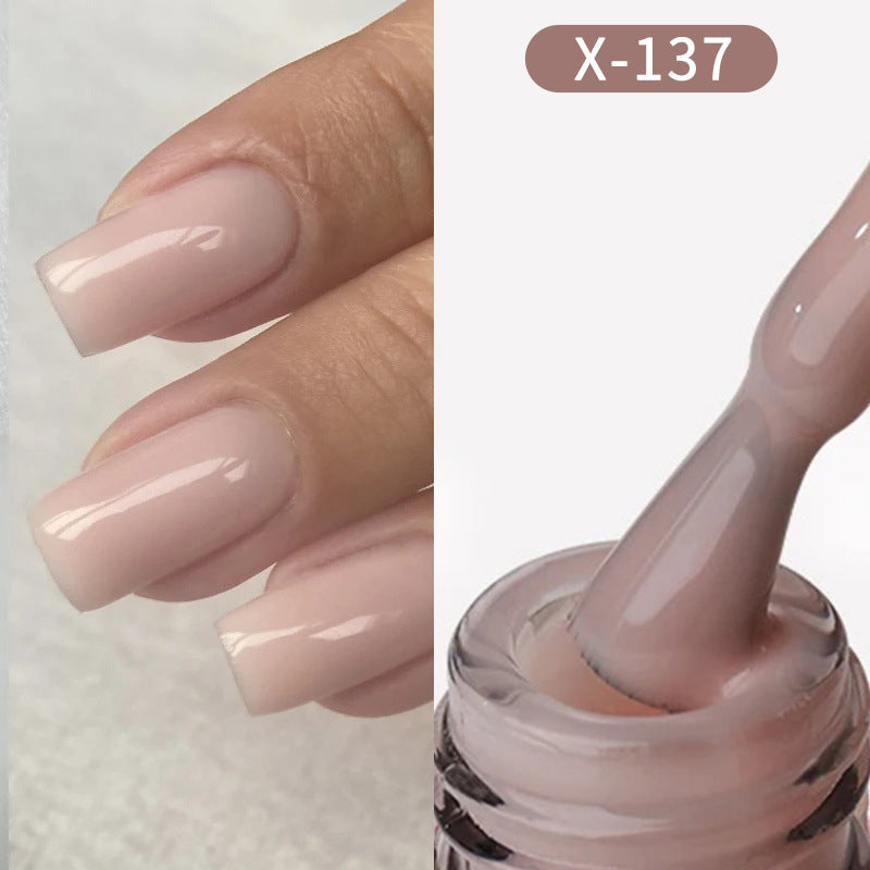 XEIJAYI UV GEL Nail Polish Nude Pink White Brown Ice Milk Colors Salon Gel Manicure Diy At Home Nail Art 7.3ml (0.25Fl. Oz)/pcs