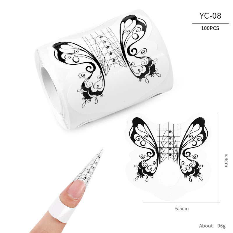 Nail art extension professional paper nail form100pcs