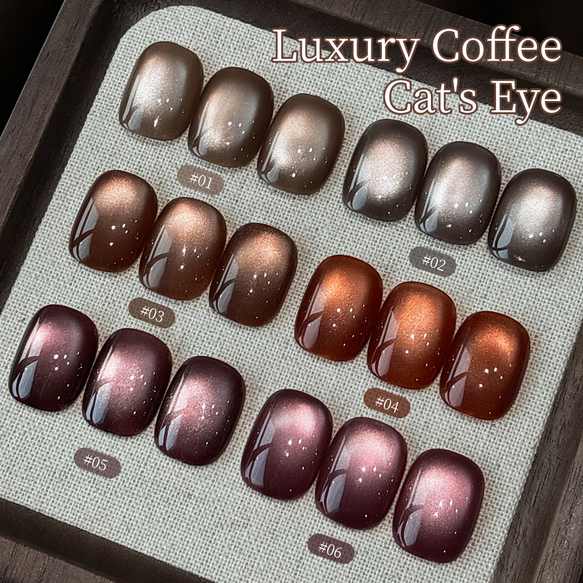 Luxury Coffee Cat Eye Gel Nail Polish
