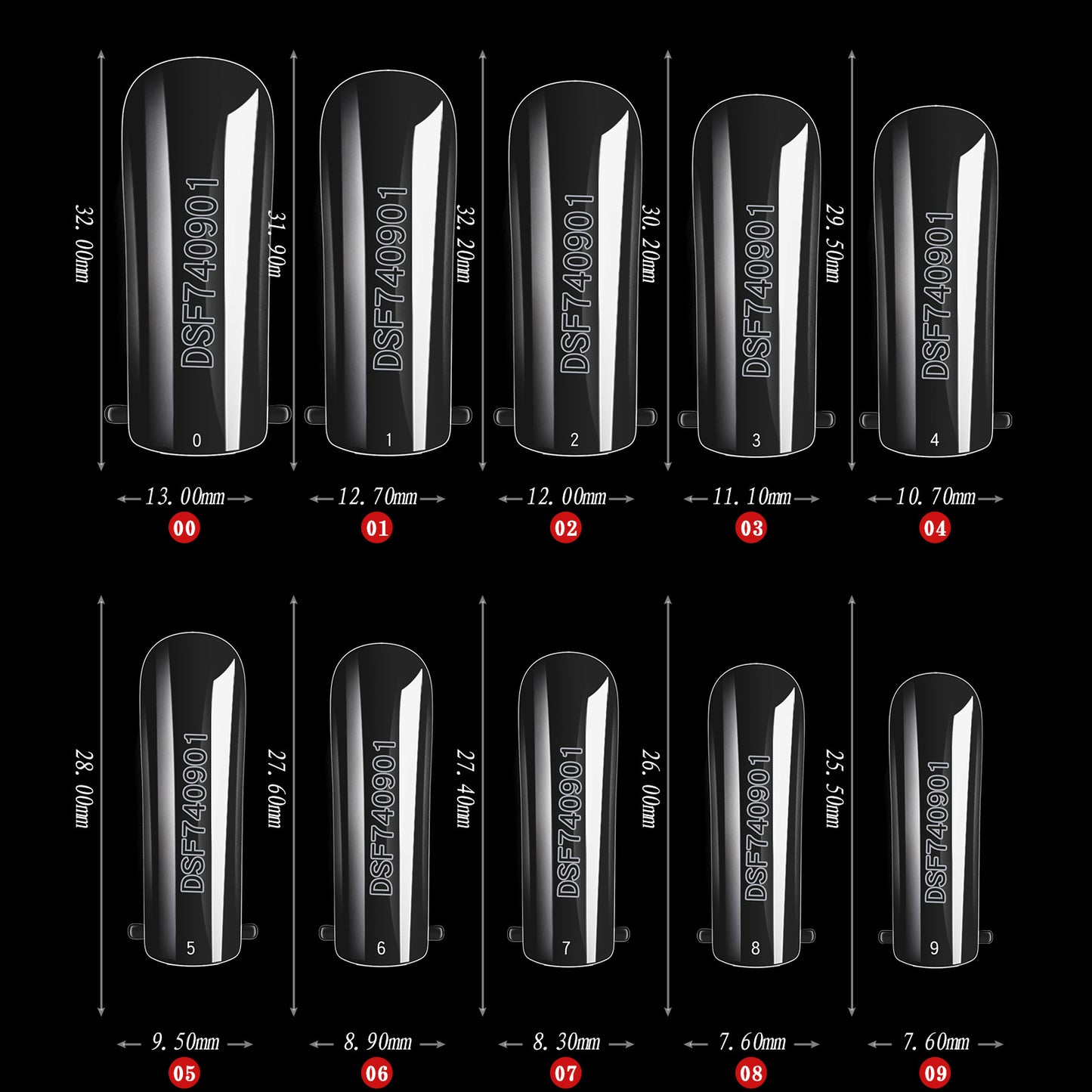 Nail extension nail mold 100PCS box