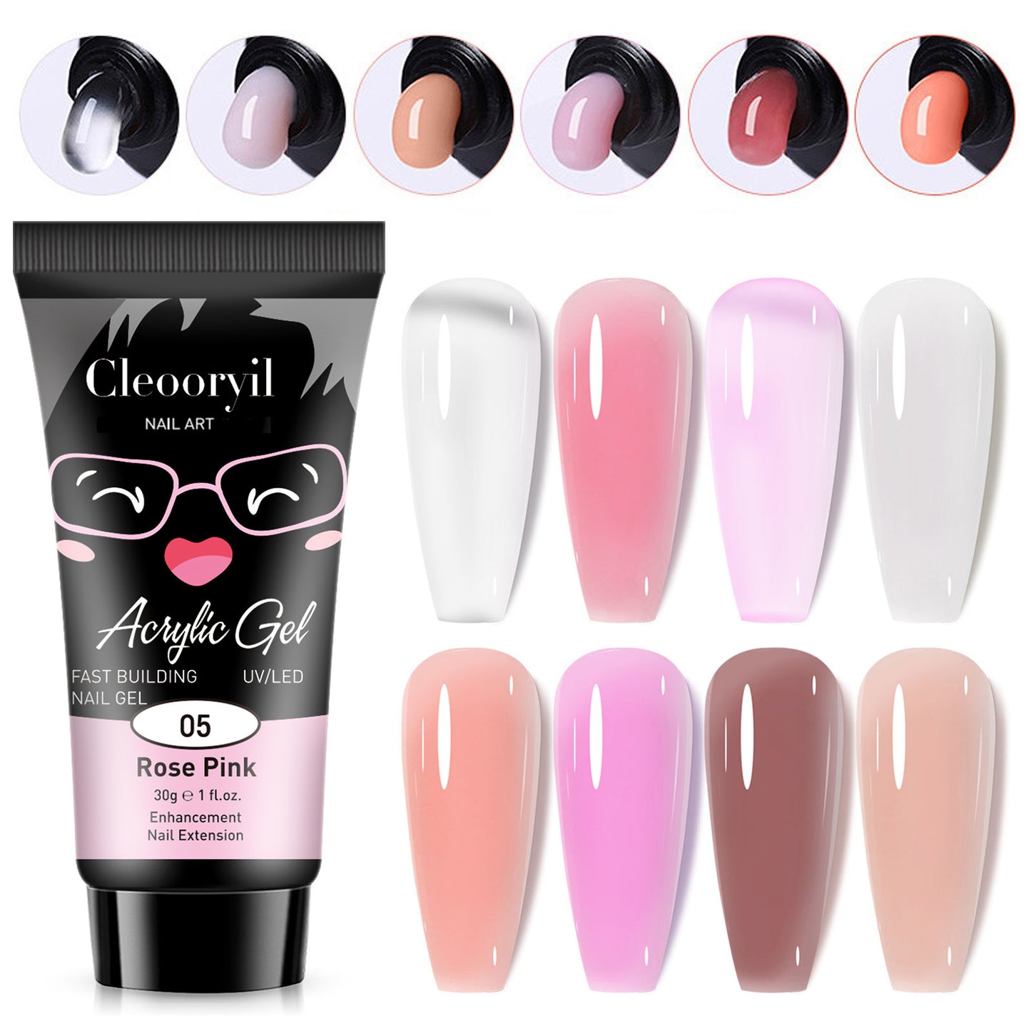 12 Colors Nail Extension Gel Kit